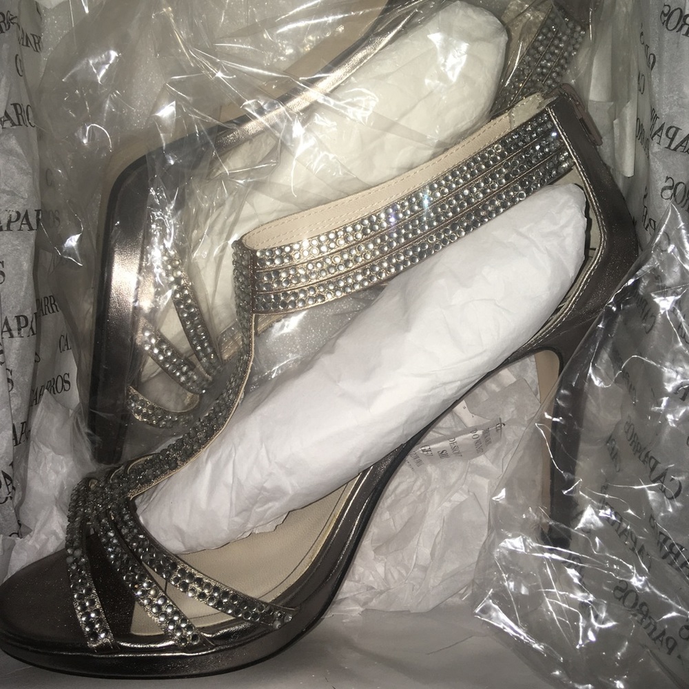 Caparros Mushroom Metallic MADDY Heels size 9 1/2